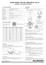 Malmbergs 99 190 21 Installation And Instruction Manual предпросмотр