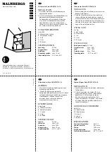 Malmbergs 9974125 Quick Start Manual предпросмотр