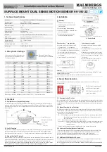 Предварительный просмотр 1 страницы Malmbergs Dual sense DALI 99 190 23 Installation And Instruction Manual