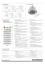 Предварительный просмотр 2 страницы Malmbergs Dual sense DALI 99 190 23 Installation And Instruction Manual