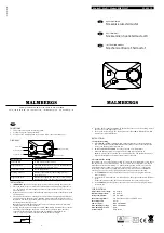 Malmbergs EMP913MT Instruction Manual preview