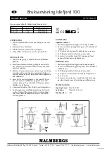 Malmbergs Idefjord 100 Instruction Manual предпросмотр