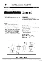 Preview for 2 page of Malmbergs Idefjord 100 Instruction Manual