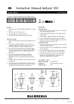 Preview for 3 page of Malmbergs Idefjord 100 Instruction Manual