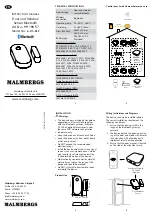 Предварительный просмотр 1 страницы Malmbergs io-DS-BLE Instruction Manual