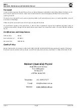 Preview for 3 page of Malmet WDS Series Operation, Maintenance And Installation Manual