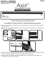 Предварительный просмотр 3 страницы Malone Axis LoadRoller MPG909 Installation & Loading Instructions