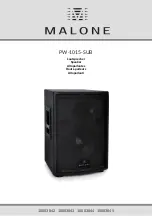 Предварительный просмотр 1 страницы Malone PW-1015-SUB Manual