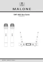 Malone VHF-400 Duo Series Manual preview