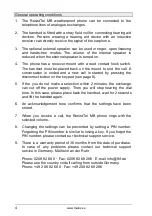 Preview for 4 page of MALUX ResistTel MB Operating Instructions Manual