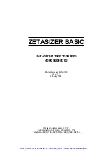 Preview for 2 page of Malvern Instruments Zetasizer Series Basic Reference Manual