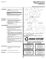 Предварительный просмотр 3 страницы MAMAC SYSTEMS EP-311 Series Technical Information