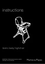 Mamas & Papas bistro baby highchair Instructions Manual preview