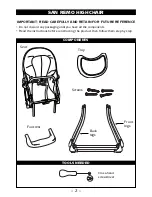 Preview for 2 page of Mamas & Papas bon bon highchair Instructions Manual