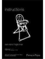 Mamas & Papas san remo highchair Instructions Manual preview