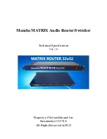 Preview for 1 page of Mamba MATRIX ROUTER 32x32 Technical Specification