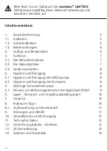 Preview for 4 page of mamivac Lactive 287000 Operating Instructions Manual