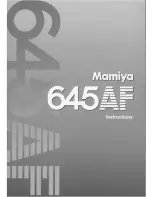 Предварительный просмотр 1 страницы Mamiya 645 AF Instructions Manual