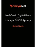 Предварительный просмотр 1 страницы Mamiya Leaf Credo Quick Manual