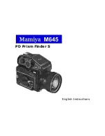 Mamiya PD Prism Finder S Instructions Manual предпросмотр