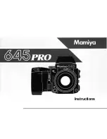 Предварительный просмотр 1 страницы Mamiya PRO 645 Instructions Manual