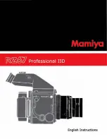 Preview for 1 page of Mamiya RZ67 Instructions Manual