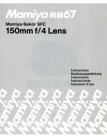 Preview for 1 page of Mamiya Sekor SFC 150mm f/4 Instructions