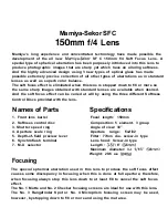 Preview for 4 page of Mamiya Sekor SFC 150mm f/4 Instructions