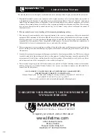 Preview for 24 page of Mammoth 98874 Assembly Instructions And Owner'S Manual