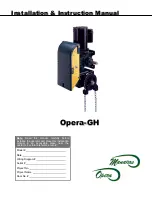 Manaras Opera Opera-GH Installation And Instruction Manual preview