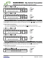 Preview for 2 page of Manaras RADIOEM903 Programming Instructions