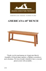 MANCHESTER WOOD AMERICANA 48 BENCH Assembly Instructions preview