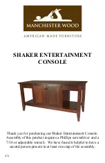 MANCHESTER WOOD SHAKER ENTERTAINMENT CONSOLE Assembly Instructions preview