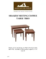 MANCHESTER WOOD SHAKER NESTING COFFEE TABLE TRIO Assembly Instructions preview