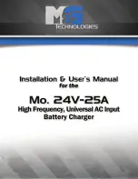 Preview for 1 page of M&G 24V-25A Installation And User Manual