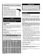 Preview for 2 page of M&G Duravent Duratech Canada HT Installation And Operation Instruction Manual