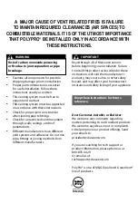 Preview for 2 page of M&G DuraVent PolyPro Installation Instructions Manual