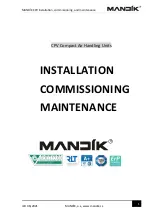 Предварительный просмотр 1 страницы Mandik CPV Installation, Commissioning And Maintenance