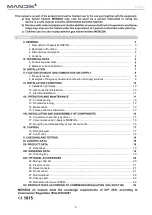 Preview for 2 page of Mandik MONZUN 15 Series Installation, Operation Instructions And Maintenance Manual