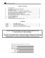 Предварительный просмотр 2 страницы M&K Sound MP-150 Operation Manual