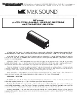 M&K Sound MP4512 Installation Manual предпросмотр