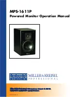 Предварительный просмотр 1 страницы M&K Sound MPS-1611P Operation Manual