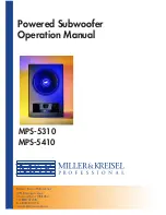 Preview for 1 page of M&K Sound MPS-5310 Operation Manual