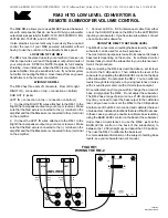 Preview for 1 page of M&K RM-2 User Manual