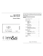 M&S Systems MC960 Owner'S Manual preview