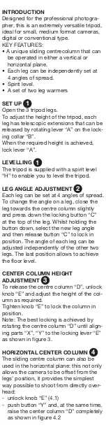 Preview for 4 page of Manfrotto 190XPROB User Manual