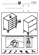 Предварительный просмотр 2 страницы Manhattan Comfort Rockefeller Tall 5-Drawer Dresser Assembly Manual