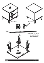 Предварительный просмотр 19 страницы Manhattan Comfort Rockefeller Tall 5-Drawer Dresser Assembly Manual