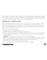 Preview for 3 page of Manhattan 168212 Uuser Manual