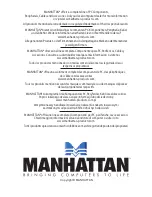 Предварительный просмотр 8 страницы Manhattan 169011 User Manual